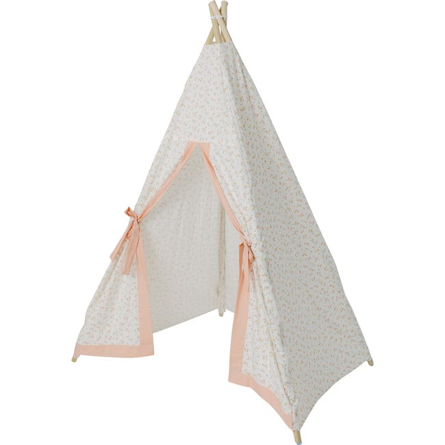 Sadie Play Tent, White Ditsy/Blush