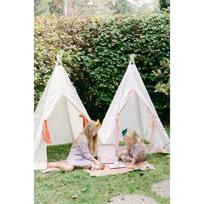 Sadie Play Tent, White Ditsy/Blush - Play Tents - 2