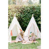 Sadie Play Tent, White Ditsy/Blush - Play Tents - 3 - thumbnail