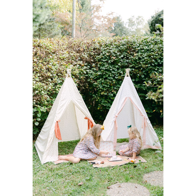 Sadie Play Tent, White Ditsy/Blush - Play Tents - 4