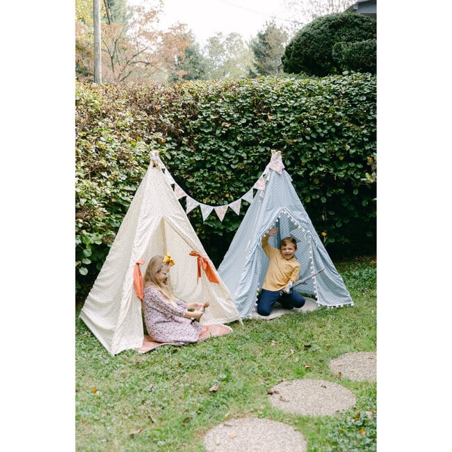 Scarlett Play Tent, Cream Ditsy/Terracotta - Play Tents - 5