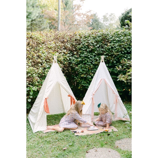 Scarlett Play Tent, Cream Ditsy/Terracotta - Play Tents - 9