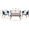 Raldin Rope 4-Piece Outdoor Living Set, Navy/Beige - Outdoor Home - 7