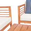 Alda Eucalyptus 4-Piece Outdoor Set, Natural/Navy Stripe - Outdoor Home - 5