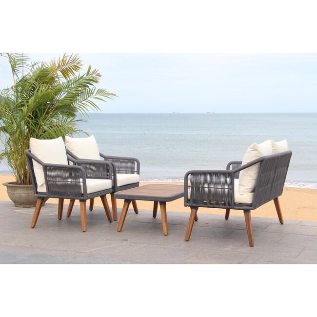 Raldin Rope 4-Piece Outdoor Living Set, Grey/Beige - Outdoor Home - 7