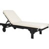 Newport Lounge Chair, Black Eucalyptus/Beige - Outdoor Home - 1 - thumbnail