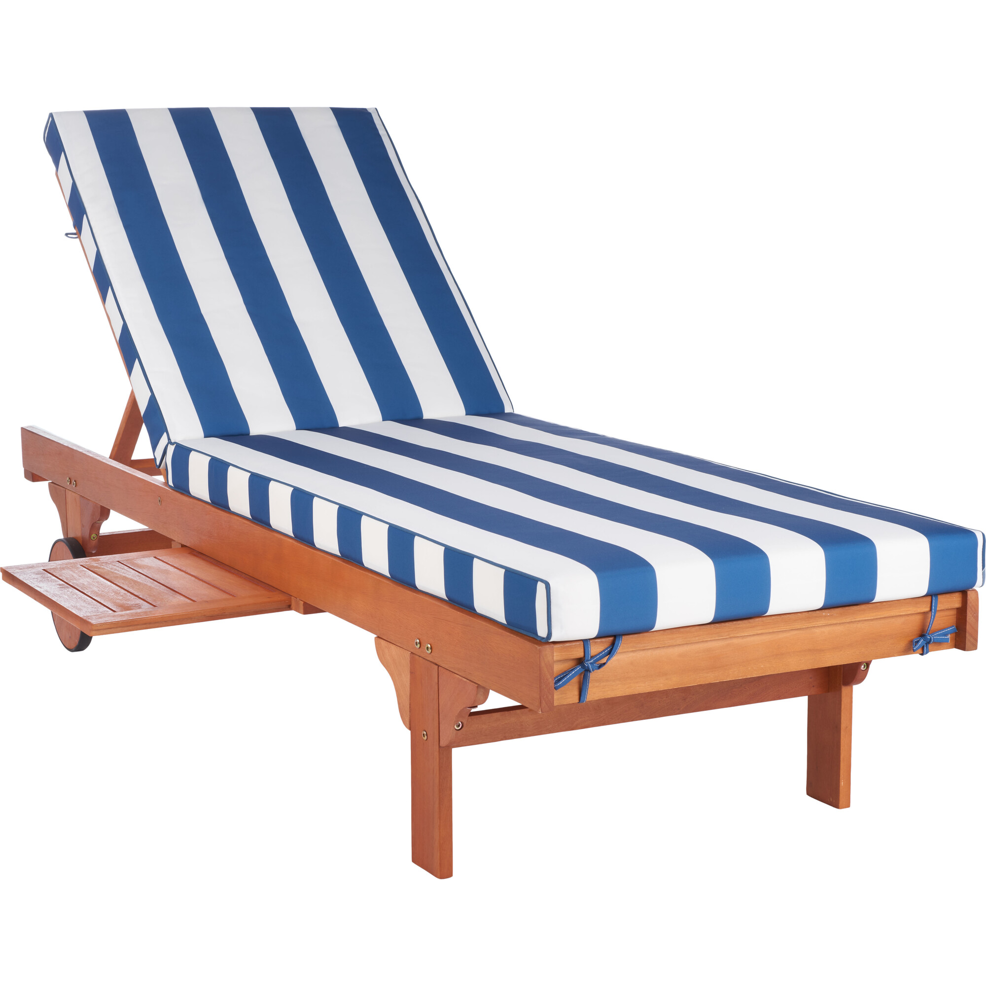 Newport Lounge Chair, Eucalyptus/Blue Canopy Stripe - Outdoor Home - 1