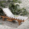 Newport Lounge Chair, Acacia/Grey Canopy Stripe - Outdoor Home - 2