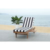 Newport Lounge Chair, Acacia/Black Canopy Stripe - Outdoor Home - 3