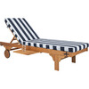 Newport Lounge Chair, Acacia/Navy Canopy Stripe - Outdoor Home - 4