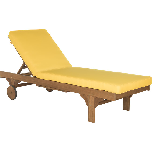 Newport Lounge Chair, Acacia/Yellow