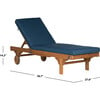 Newport Lounge Chair, Acacia/Beige - Outdoor Home - 5