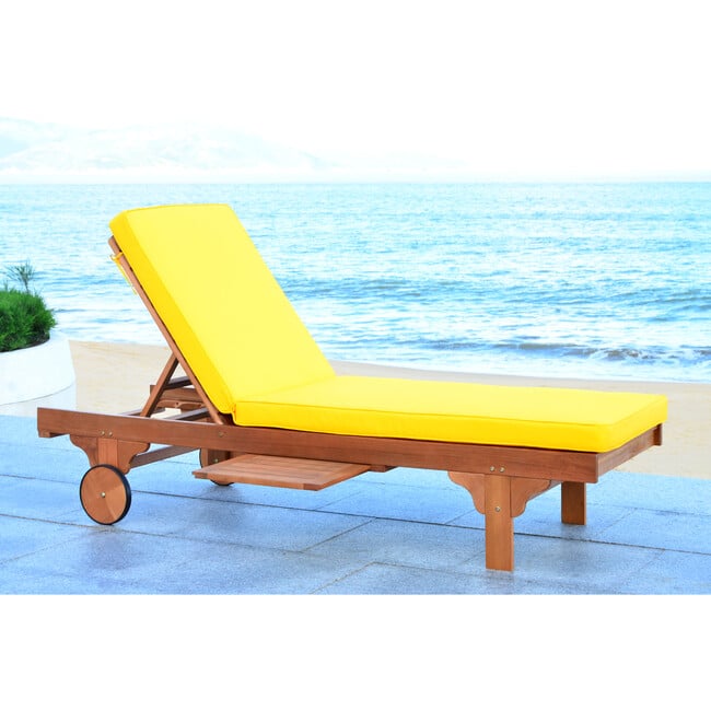 Newport Lounge Chair, Acacia/Yellow - Outdoor Home - 3