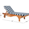 Newport Lounge Chair, Acacia/Navy Canopy Stripe - Outdoor Home - 8