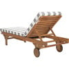 Newport Lounge Chair, Acacia/Grey Canopy Stripe - Outdoor Home - 4