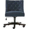 Soho Tufted Swivel Desk Chair, Navy - Desk Chairs - 1 - thumbnail