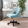 Soho Tufted Swivel Desk Chair, Light Blue - Desk Chairs - 2