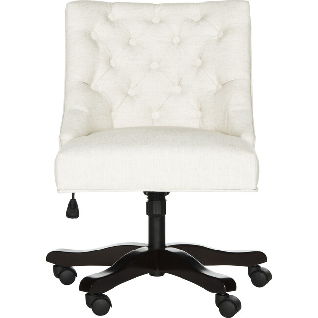 Soho Tufted Swivel Desk Chair, Cream
