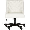 Soho Tufted Swivel Desk Chair, Cream - Desk Chairs - 1 - thumbnail