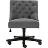 Soho Tufted Swivel Desk Chair, Grey - Desk Chairs - 1 - thumbnail