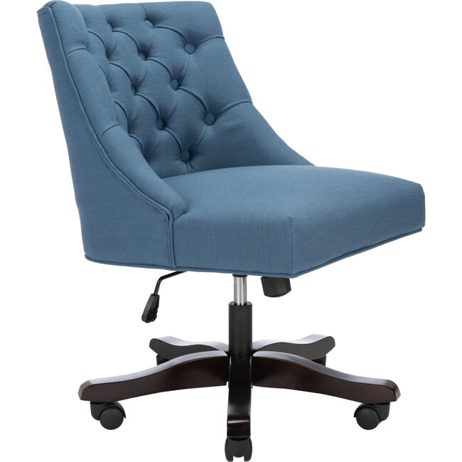 Soho Tufted Swivel Desk Chair, Navy - Desk Chairs - 3