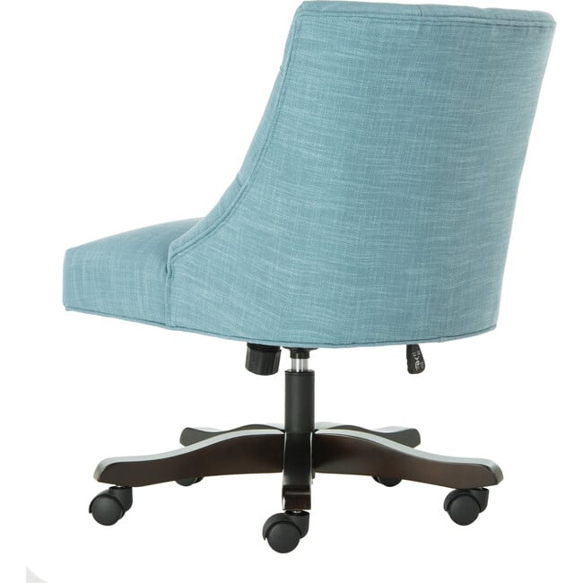 Soho Tufted Swivel Desk Chair, Light Blue - Desk Chairs - 6