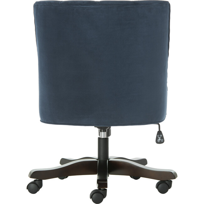 Soho Tufted Swivel Desk Chair, Navy - Desk Chairs - 5