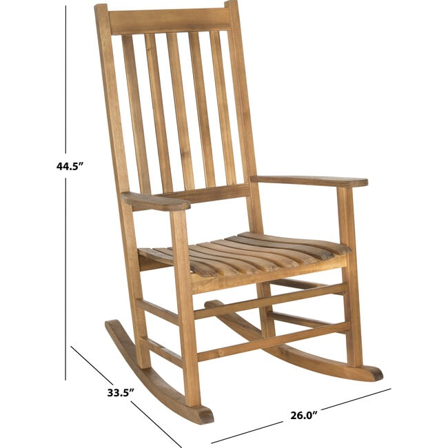 Shasta Rocking Chair, Natural Acacia - Outdoor Home - 5