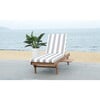 Newport Lounge Chair, Acacia/Grey Canopy Stripe - Outdoor Home - 8