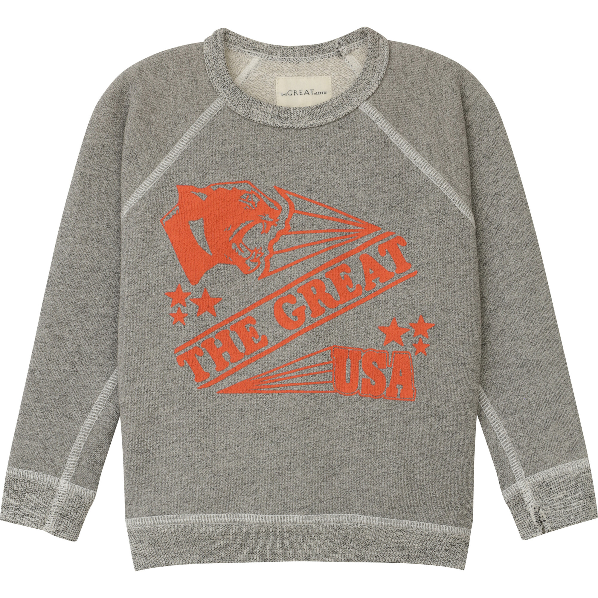 The Little College Sweatshirt., Varsity Grey with Cougar Graphic - Sweatshirts - 1