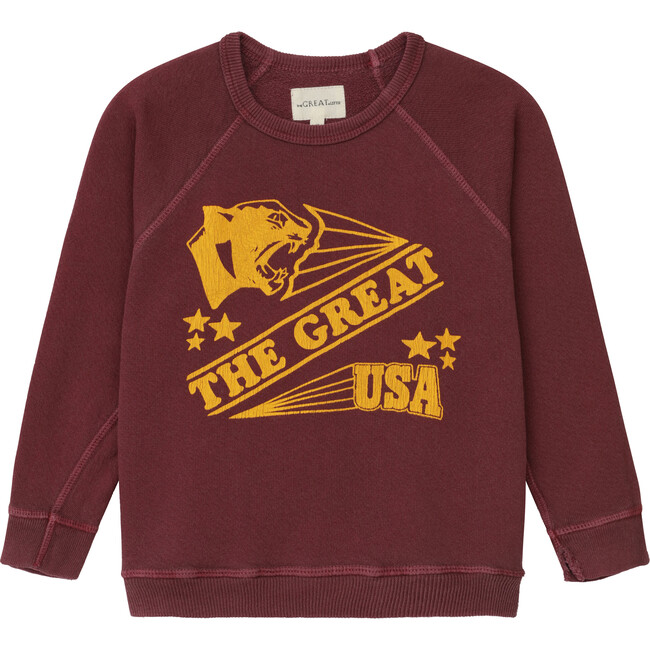 The Little College Sweatshirt., Rosehip with Cougar Graphic