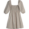 Women's Celine Smocked Dress, Flower Garden - Dresses - 1 - thumbnail