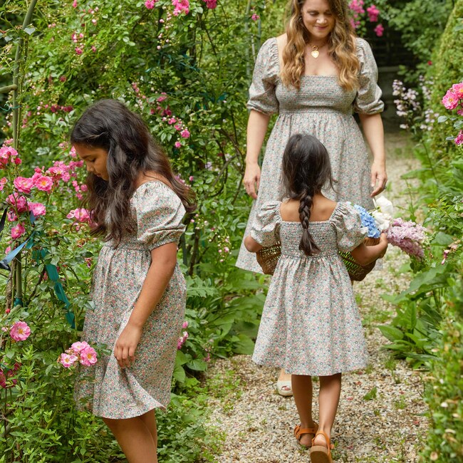 Women's Celine Smocked Dress, Flower Garden - Dresses - 4