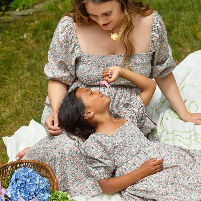 Women's Celine Smocked Dress, Flower Garden - Dresses - 5