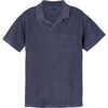 Men's Cyrus Terry Polo, Dusty Navy - Polo Shirts - 1 - thumbnail