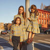 Women's Caroline Dress, Blue Yellow Check - Dresses - 2