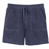 Leon Terry Jogger Short, Dusty Navy - Shorts - 1 - thumbnail