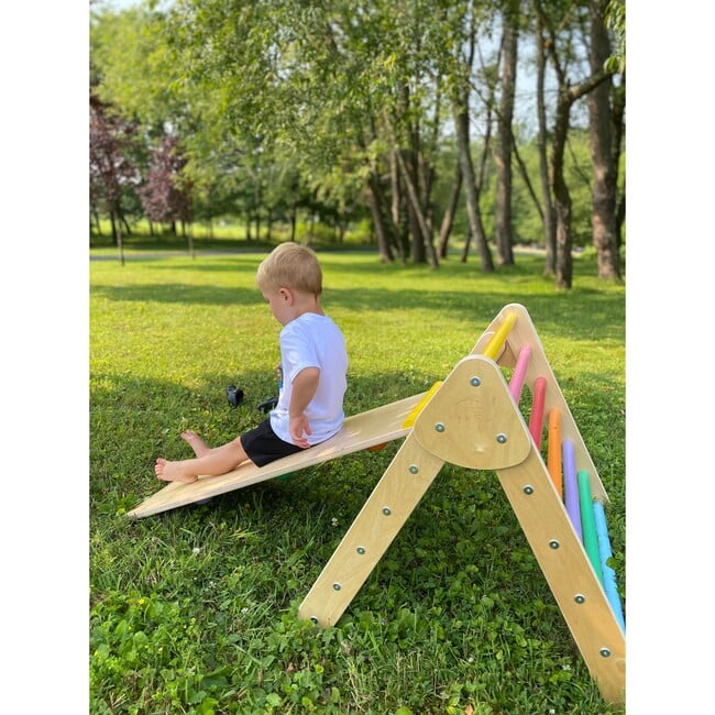 Little Climber with Ladder, Birch/Rainbow - Activity Gyms - 3