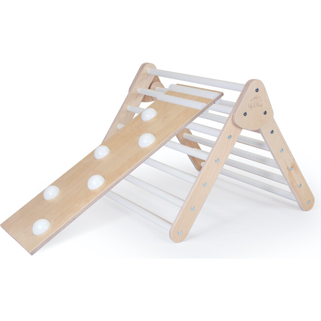 Little Climber with Rockwall, Birch/White - Activity Gyms - 1