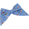 Tied Bow, Liberty of London Periwinkle Linen - Hair Accessories - 1 - thumbnail