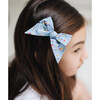 Tied Bow, Liberty of London Periwinkle Linen - Hair Accessories - 2