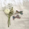Skinny Ribbon Pigtail Bows, Liberty Spring Buds - Hair Accessories - 2