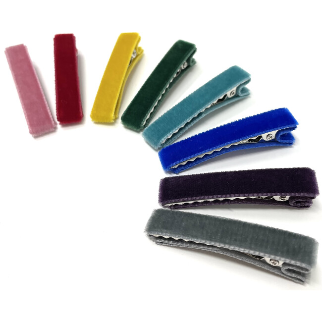 Velvet Bar Clips, Bundle Set - Hair Accessories - 5