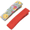 Set of 2 Bar Clips, Liberty Berries & Red Maple Gauze - Hair Accessories - 1 - thumbnail