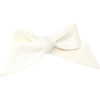 Baby Tied Bow, White Linen - Hair Accessories - 1 - thumbnail