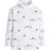 Mallard Printed Turtleneck, White - T-Shirts - 1 - thumbnail