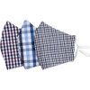 Mixed Multi Gingham Mask Bundle, Blue Multi - Face Masks - 1 - thumbnail