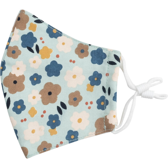 Kids Graphic Flower Mask Bundle, Blue Multi - Face Masks - 3