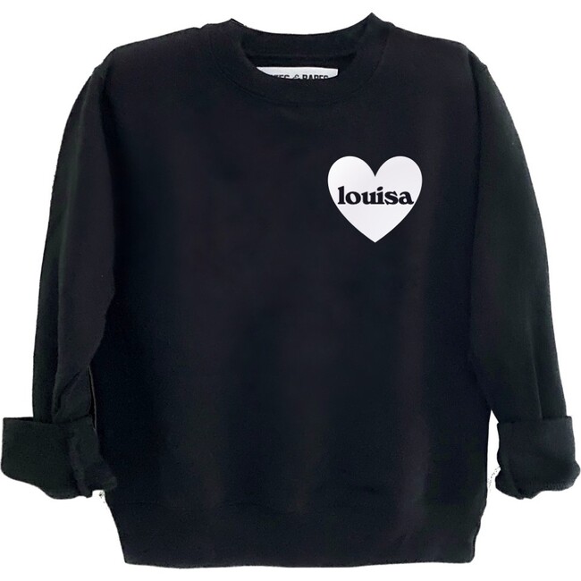 Heart U Most Personalized Youth Sweatshirt, Black - Sweatshirts - 1 - zoom