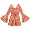 Women's Amazonia Ankara Short Dress, Red - Dresses - 1 - thumbnail